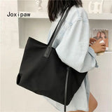 Large Capacity Shoulder Bag Vintage Solid Handbag