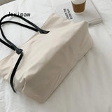 Large Capacity Shoulder Bag Vintage Solid Handbag