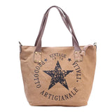 Vintage Canvas Shoulder Bag Women Travel Tote Multifunctional Bolsos