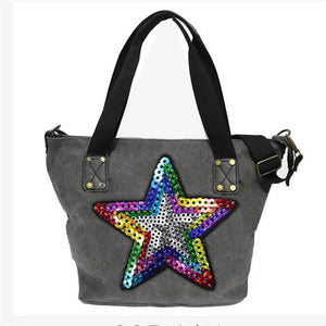 Vintage Canvas Shoulder Bag Women Travel Tote Multifunctional Bolsos