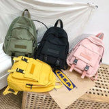Women Backpack Shoulder Bag solid School Bag For Teenage Girl