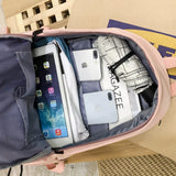 Women Backpack Shoulder Bag solid School Bag For Teenage Girl