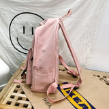 Women Backpack Shoulder Bag solid School Bag For Teenage Girl