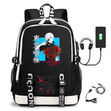 USB Charging School Bag for Boys Girls Tokyo Ghoul Print