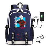 USB Charging School Bag for Boys Girls Tokyo Ghoul Print