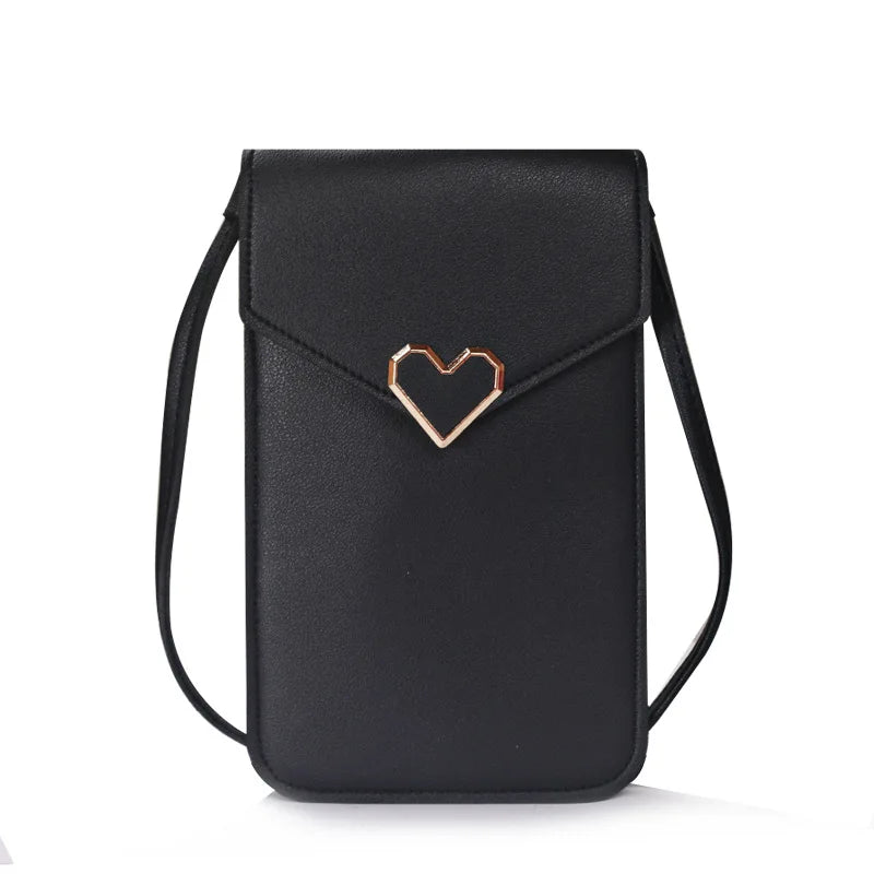 Women Touch Screen Phone Purse Crossbody Bag PU Leather Handbag