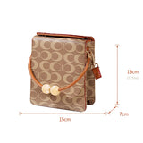 Beaded Shoulder Bag Mini Purse Top Handle Small Phone Pocket Brown