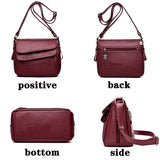 Large Capacity Leather Crossbody Bag for Summer