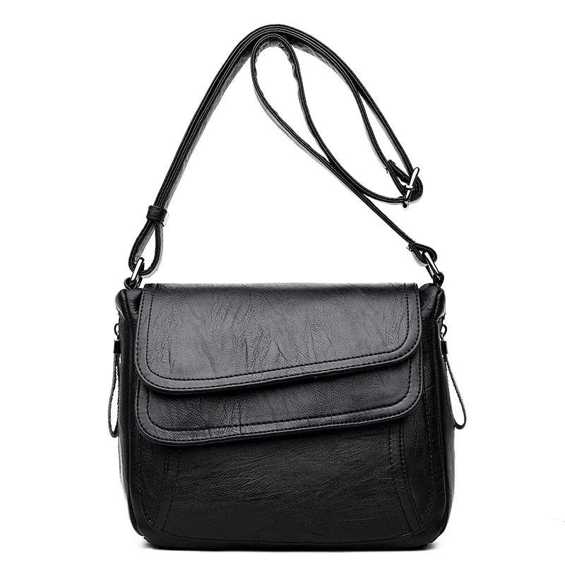 Large Capacity Leather Crossbody Bag for Summer