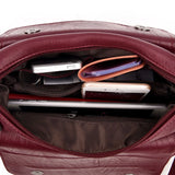 Large Capacity Leather Crossbody Bag for Summer