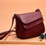 Large Capacity Leather Crossbody Bag for Summer