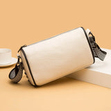 Braided Wide Shoulder Straps Small Leather Women's Messenger Bag Purse