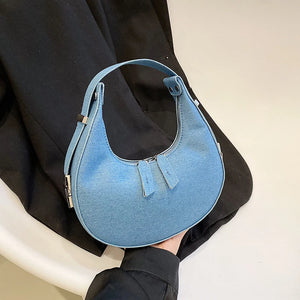 Print Half Moon Shoulder Bag for Women