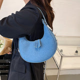 Print Half Moon Shoulder Bag for Women