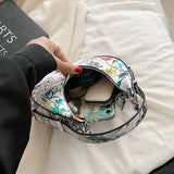Print Half Moon Shoulder Bag for Women