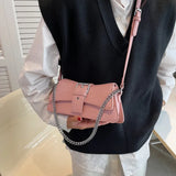 Crocodile Pattern Women's Underarm Bag Chain Messenger Handbag