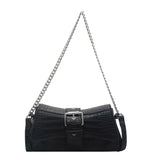 Crocodile Pattern Women's Underarm Bag Chain Messenger Handbag