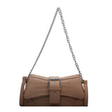 Crocodile Pattern Women's Underarm Bag Chain Messenger Handbag