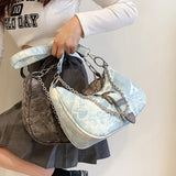 Denim Armpit Bags for Women Purses and Handbags