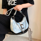 Denim Armpit Bags for Women Purses and Handbags Shoulder Bag Satchel