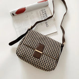 Women Lattice Shoulder Crossbody Bag Portable Clutch Tide