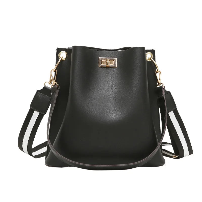 Women PU Leather Bucket Shoulder Bag Vintage Messenger Bag KL1086