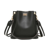 Women PU Leather Bucket Shoulder Bag Vintage Messenger Bag KL1086
