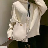 Women PU Leather Bucket Shoulder Bag Vintage Messenger Bag KL1086