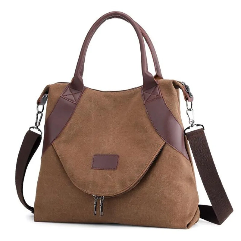 Large Pocket Casual Tote Women's Handbags Shoulder Handbags Canvas Capacity Bags