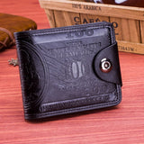 Men's Short Wallet Magnetic Buckle Hundred Dollar Bill Wallet