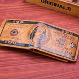 Men's Short Wallet Magnetic Buckle Hundred Dollar Bill Wallet