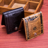 Men's Short Wallet Magnetic Buckle Hundred Dollar Bill Wallet