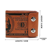 Men's Short Wallet Magnetic Buckle Hundred Dollar Bill Wallet