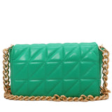 Leather Shoulder Bag Rhombus Chain Purse Women Crossbody Phone Bag