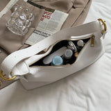 Women Soft PU Leather Axillary Bags Shoulder Bags Brown Crossbody Bags