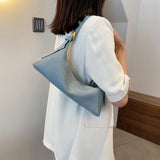 Women Soft PU Leather Axillary Bags Shoulder Bags Brown Crossbody Bags