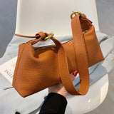Women Soft PU Leather Axillary Bags Shoulder Bags Brown Crossbody Bags
