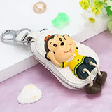 Monkey Cartoon Leather Key Bag for Women & Men