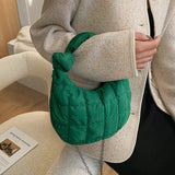 Warm Down Cotton Tote Bag with Chain Strap