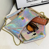 Orange Messenger Bag Evening Clutch Purse Envelope Wallet Chain Shoulder Bag