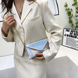 Orange Messenger Bag Evening Clutch Purse Envelope Wallet Chain Shoulder Bag