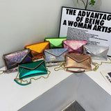 Orange Messenger Bag Evening Clutch Purse Envelope Wallet Chain Shoulder Bag