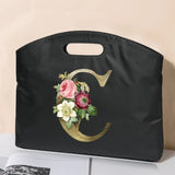 Golden Flower Letter Series Business Laptop Totes Case