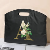 Golden Flower Letter Series Business Laptop Totes Case