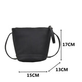 Women's Bucket Shoulder Bag Leather Crossbody Handbag