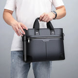 Men's PU Leather Business Briefcase Laptop Shoulder Bag