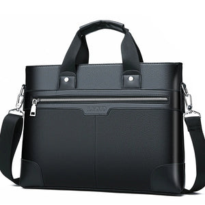 Men's PU Leather Briefcase Shoulder Bag Laptop Handbag Messenger Tote