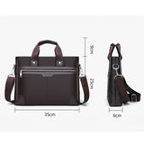 Men's PU Leather Business Briefcase Laptop Shoulder Bag