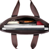 Men's Leather Business Shoulder Bag Laptop Handbag