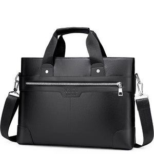 Men's Leather Business Shoulder Bag Laptop Handbag